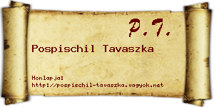 Pospischil Tavaszka névjegykártya